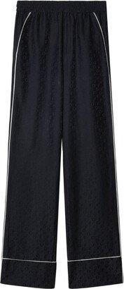 OFF WHITE straight-leg pyjama-inspired trousers