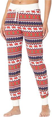 Little Blue House by Hatley Fair Isle Bear Sleep Leggings (Red) Women's Pajama