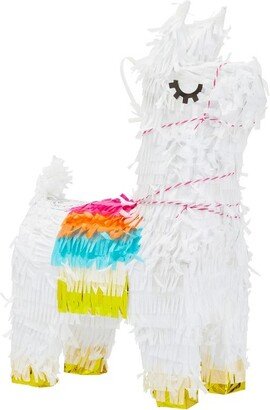 Sparkle and Bash Llama Pinata for Fiesta Party Supplies, Small Llama Party Decorations for Kids, Boys, Girls Birthday (White, 8.5x15x4.5 in)