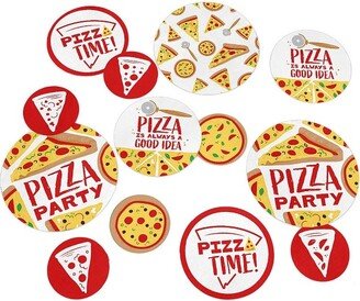 Big Dot of Happiness Pizza Party Time - Baby Shower or Birthday Party Giant Circle Confetti - Party Decorations - Large Confetti 27 Count