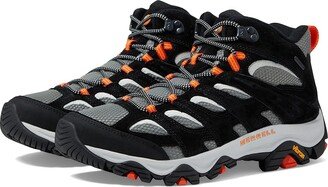 Moab 3 Mid Waterproof (Black/Tangerine) Men's Shoes