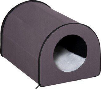 Heated Pet Cat House Bed Indoor Waterproof Kitty Shelter w/ Cushion