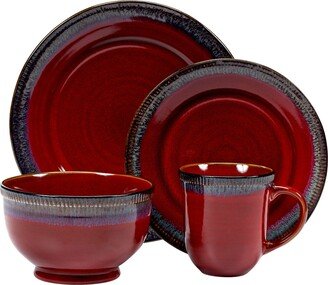 Over and Back Sheen 16 Piece Dinnerware Set