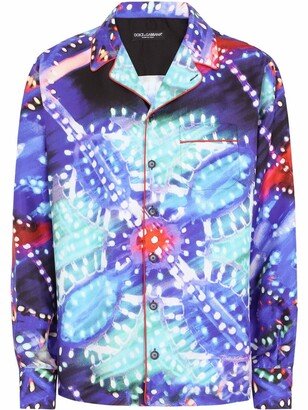 Psychedelic Print Pyjama Shirt