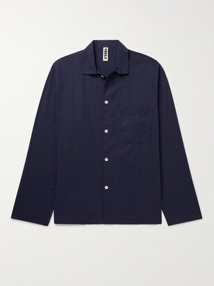 Camp-Collar Organic Cotton-Poplin Pyjama Shirt-AB