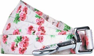 Blueberry Pet Durable Scent Inspired Rose Blossom Floral Print Dog Leash - - Gray