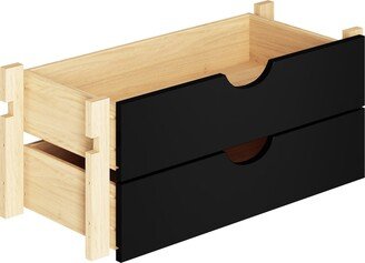Palace Imports 100% Solid Wood Modular Kitchen Pantry 2-Drawer Storage Kit
