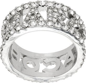 Silver 'The Monogram Pavé' Ring