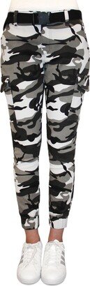 Crave Fame Juniors' High-Rise Belted Cargo Pants