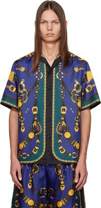 Blue Medusa Saddle Shirt