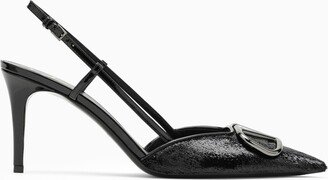 Vlogo black slingback