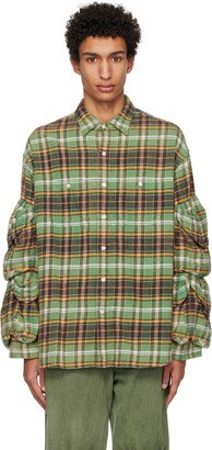 Green Multi-Pocket Workwear Shirt
