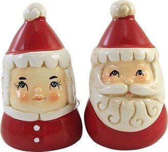 Tabletop Mr./Mrs. Claus Salt And Pepper - Set Of Salt And Pepper Shakers 3.5 Inches - Christmas Johanna Parker - Y5578 - Dolomite - Red