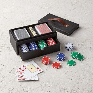 Leather Box Poker Set