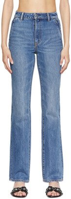 Blue Straight-Leg Jeans-AA