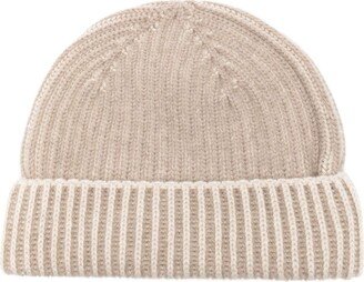 Ribbed Cashmere Beanie-AA