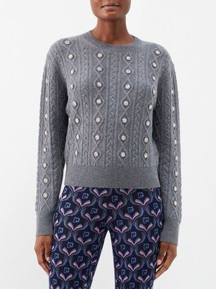 Rabanne Crystal-embellished Wool And Cashmere Sweater