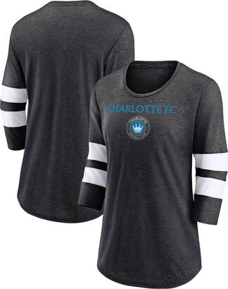 MLS Charlotte FC Women's 3/4 Sleeve Tri-Blend T-Shirt