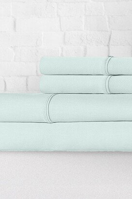 PG GOODS Percale 300 Thread Count 4-Piece Sheet Set - Mint - King