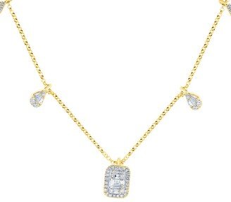 Fine Jewelry 14K Rose Gold 0.42 Ct. Tw. Diamond Necklace