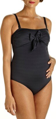 Maternity Bow-Front One-Piece Swimsuit