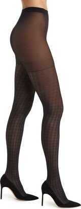 Houndstooth Check Tights