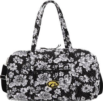 Men's and Women's Iowa Hawkeyes Rain Garden Large Travel Duffel Bag - Black, White