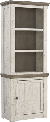 Havalance Right Pier Cabinet, White/Brown - 7'9