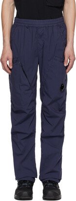 Navy Garment-Dyed Cargo Pants