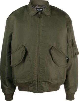 Olten spread-collar bomber jacket