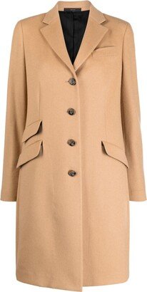 Notched-Collar Wool Coat