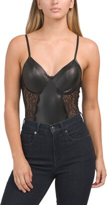 TJMAXX Bra Cup Lace Inset Bodysuit For Women