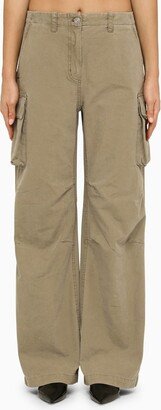 Peafowl cotton cargo trousers