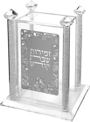 Schonfeld Collection Crystal Zemiroth Holder With Silver 7x4.12x8.14