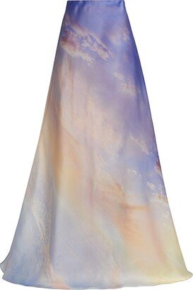 Tama Sky-Printed Maxi Skirt