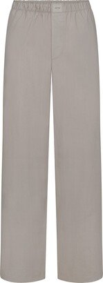 Cotton Poplin Sleep Pant | Silver