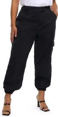 Denim Cargo Joggers