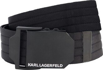 Logo Clasp Webbed Belt