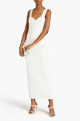 Ribbed bandage maxi dress