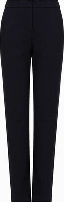 Concealed-Fastening High-Waist Trousers