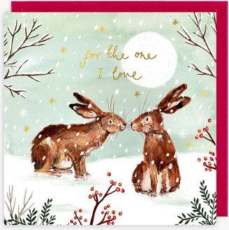 Louise Mulgrew Designs For the One I Love Hares Christmas Card