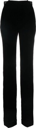 High-Waist Velvet Trousers-AA