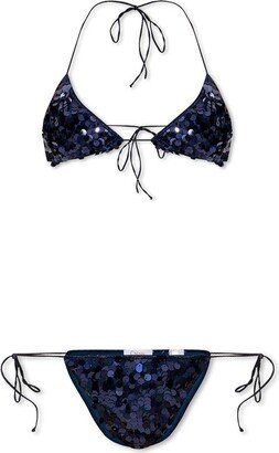 Sequin Embellished Bikini Set-AA