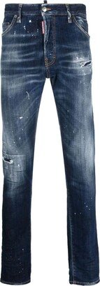 Blue Stretch-cotton Cool Guy Jeans