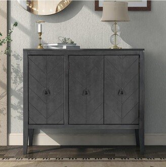 Accent Storage Cabinet with Adjustable Shelf Gray