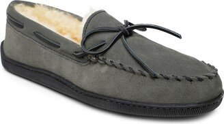 Wide Width Hardsole Moccasin Slipper