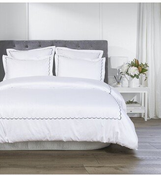 T600 Scallop Embroidered Duvet Set-AA