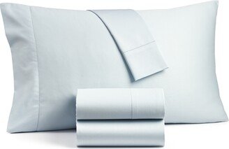 Damask Solid 550 Thread Count 100% Cotton 14 Fitted Sheet, Queen, Created for Macy's