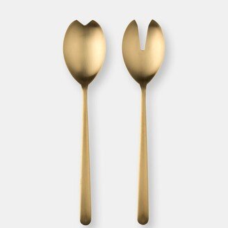 Salad Servers (Fork And Spoon) Linea Ice Oro