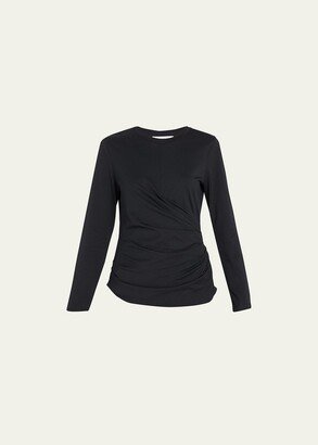 Draped Long-Sleeve Tee